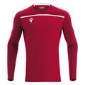 Deneb Shirt Longsleeve RED/WHT S Teknisk spillertrøye med lang arm